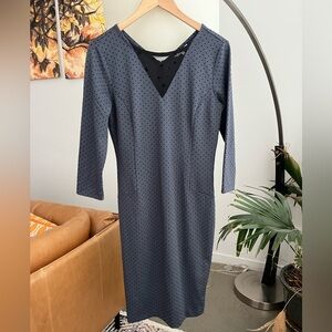 ladies long denim shirt dress Womens Denim Maxi Shirtdress  Wash Lab Monterey Blue / M
